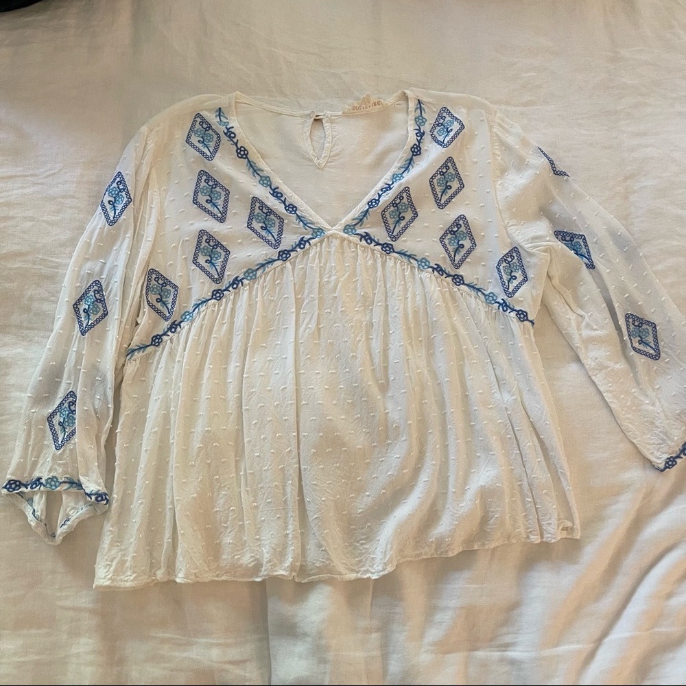 Solitaire embroidered blouse